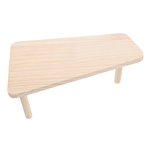 HANABASS Mehrschichtige Holzplattform für Hamster und Chinchillas Multifunktionaler Kletter und Sprungtisch Robustes Nagetierspielzeug für Meerschweinchen und Kleine Haustiere Fördert von HANABASS