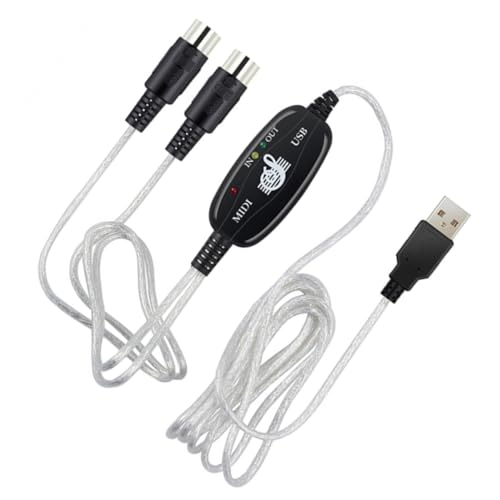 HANABASS Midi USB Kabel Hochgeschwindigkeits Verbindung für Musikbearbeitung Kompatibel mit PC Laptop Installieren für Keyboard und Synthesizer HANABASS Midi USB Kabel Hochgeschwindigkeits Verbindung für Musikbearbeitung Kompatibel mit PC Laptop Installieren für Keyboard und Synthesizer von HANABASS