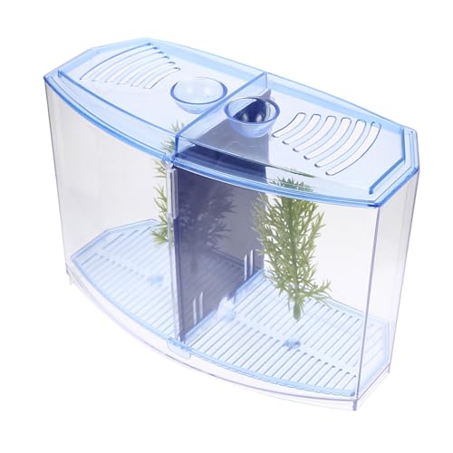 HANABASS Mini Aquarium für Kampffische Transparentes Kunststoff Fischzuchtbecken mit Doppelkammer Geeignet als Laichkasten und Dekoratives Aquarium für Zuhause und Schreibtisch HANABASS Mini Aquarium für Kampffische Transparentes Kunststoff Fischzuchtbecken mit Doppelkammer Geeignet als Laichkasten und Dekoratives Aquarium für Zuhause und Schreibtisch von HANABASS