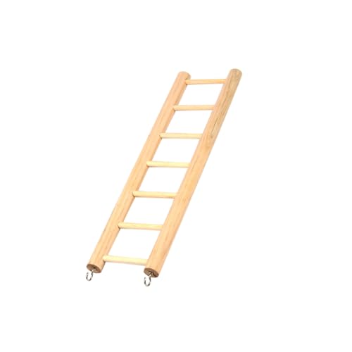HANABASS Mini Holzleiter für Vögel Kletterspielzeug für Papageien Hamster und Kleine Haustiere Einfach zu Reinigen Spielplatz und Ruheplatz für Ihre Pelzigen Freunde von HANABASS