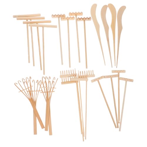 HANABASS Mini Zen Garten Sand Rechen Set mit Holzrechen und Sandwerkzeugen für Desktop Meditation Zen Garten Zubehör für Entspannung und Fokussierung zu Hause und Büro HANABASS Mini Zen Garten Sand Rechen Set mit Holzrechen und Sandwerkzeugen für Desktop Meditation Zen Garten Zubehör für Entspannung und Fokussierung zu Hause und Büro von HANABASS