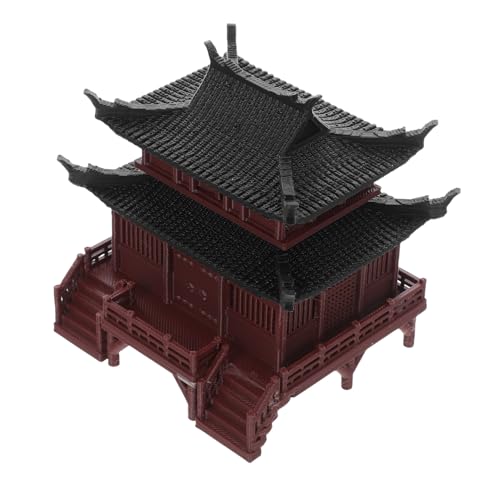 HANABASS Miniatur Tempel Statue Chinesischer Stil Kompakte Desktop Figurine Ornament Robuste Micro Landschaftsdekoration Für Büro Bücherregal Zen Garten Aquarien von HANABASS