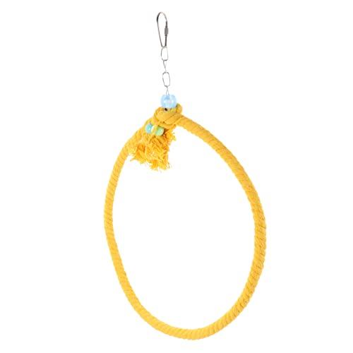 HANABASS Papagei Kletterseil Schaukel Durchmesser Gelb Stabiles Langlebiges Vogelseil für Käfig Parrot Rope Perch für Vögel Klettern und Sitzen Geeignet als Sitzstange und Vogelspielzeug von HANABASS