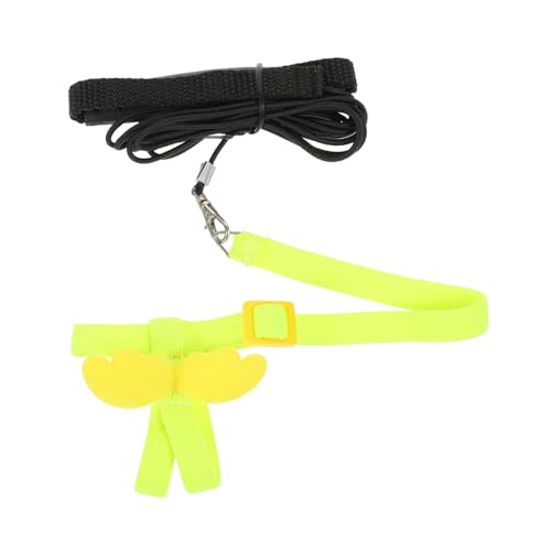 HANABASS Papageien Fluggeschirr mit Elastischem Trainingsseil Verstellbares Vogelsicherheitsgeschirr für Wellensittiche und Kleine Vögel Rutschfester Griff für Kontrolliertes Freifliegen von HANABASS