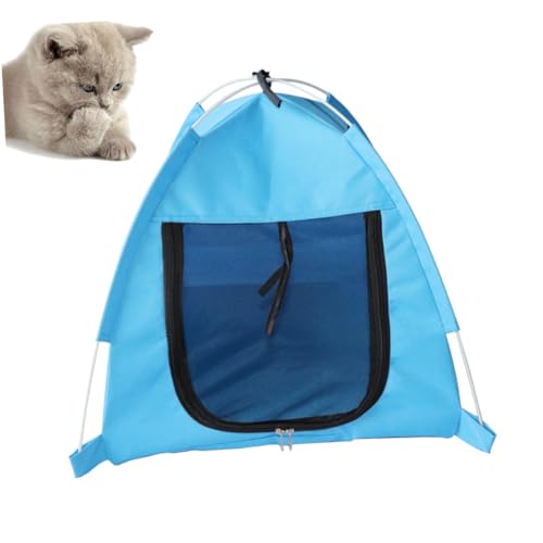 HANABASS Pet Tent für Hunde und Katzen Atmungsaktives Faltbares Zelt für Sommer im Freien Blau Waschbares Haustierhaus mit Großer Tür und Mesh Design Entspannen HANABASS Pet Tent für Hunde und Katzen Atmungsaktives Faltbares Zelt für Sommer im Freien Blau Waschbares Haustierhaus mit Großer Tür und Mesh Design Entspannen von HANABASS