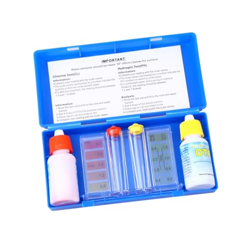 HANABASS Pool Test Reagenz Wasserqualitätstestlösung für Schwimmbäder und Spas Präziser Ph Test und Chlorprüfung Einfach zu Bedienen Tragbar und Langlebig HANABASS Pool Test Reagenz Wasserqualitätstestlösung für Schwimmbäder und Spas Präziser Ph Test und Chlorprüfung Einfach zu Bedienen Tragbar und Langlebig von HANABASS