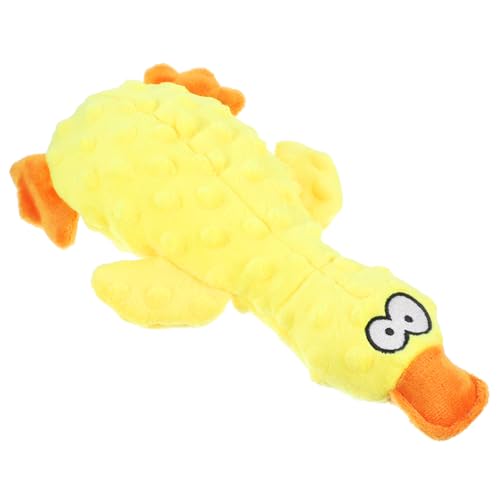 HANABASS Quietschendes Hundespielzeug Ente Plüsch Kauspielzeug für Welpen Interaktives Beißspielzeug zur Zahnpflege und Beschäftigung Drinnen und Draußen Robust und Sicher für Hunde von HANABASS