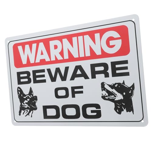 HANABASS Retro Warnschild Vorsicht Hund Klassische Eisen Wandkunst für Garten und Zaun Wetterfest Installieren Attraktives Design für Effektive Besucherwarnung von HANABASS