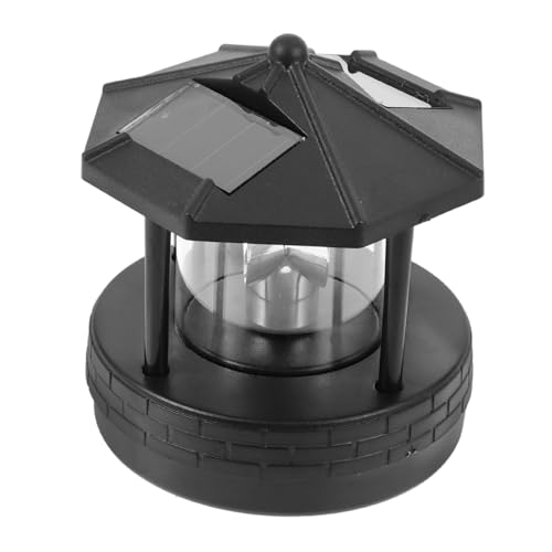 HANABASS Solarbetriebenes Rotierendes Licht für Außenbereich Dekorativer Gartenleuchtturm mit Automatischem Lichtsensor und Energieeffizienter LED Technologie für Mittlere von HANABASS