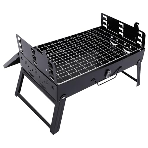 HANABASS Tragbarer Outdoor Holzkohlegrill Faltbar für Camping Garten Picknick Praktisches Bbq Werkzeug Platzsparend Leicht Langlebig Vielseitig Einsetzbar von HANABASS