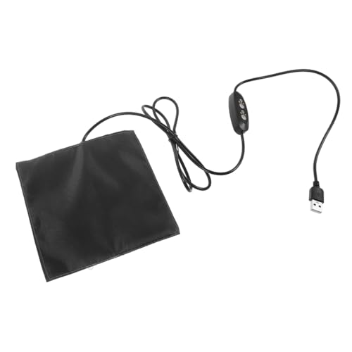 HANABASS USB Heizmatte mit Temperaturregelung für Kleintiere Kleines Beheizbares Haustierbett Energiesparendes Carbonfaser Heizkissen Waschbar Geeignet für Meerschweinchen Hamster von HANABASS