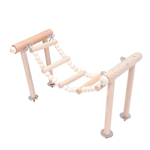 HANABASS Vogelspielplatz mit Holzständer und Kletterleiter Papagei Schaukelspielzeug für Kleine und Mittlere Vögel Fördert Bewegung Balance und Unterhaltung im Käfig HANABASS Vogelspielplatz mit Holzständer und Kletterleiter Papagei Schaukelspielzeug für Kleine und Mittlere Vögel Fördert Bewegung Balance und Unterhaltung im Käfig von HANABASS