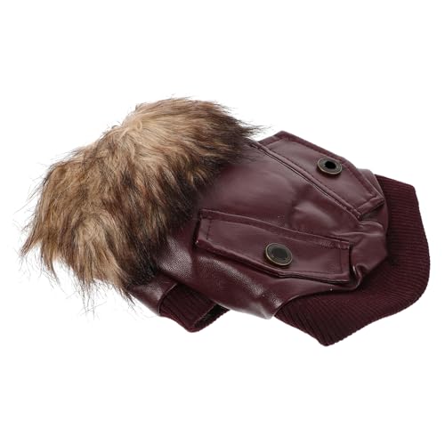 HANABASS Warmer Stylischer Hundemantel mit Wasserdichtem Außenmaterial und Weichem Wollfutter Verschleißfest Atmungsaktiv Geeignet für Kleine Hunde im Winter Modische Hundejacke Rot HANABASS Warmer Stylischer Hundemantel mit Wasserdichtem Außenmaterial und Weichem Wollfutter Verschleißfest Atmungsaktiv Geeignet für Kleine Hunde im Winter Modische Hundejacke Rot von HANABASS