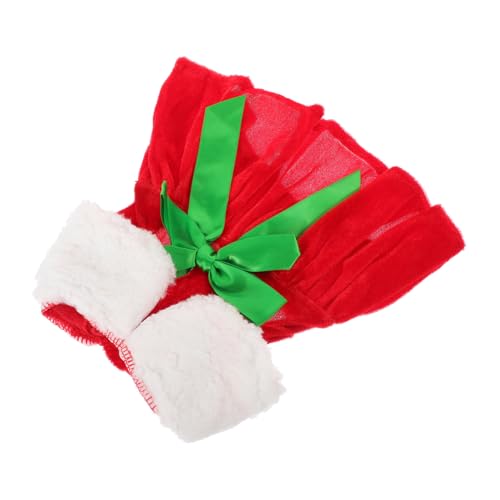 HANABASS Weihnachtlicher Hundepullover mit Dicker Warmer Plüschqualität Weihnachtliches Hundekostüm mit Schleifen Design Kuscheliger Wintermantel für Kleine Hunde Komfortable HANABASS Weihnachtlicher Hundepullover mit Dicker Warmer Plüschqualität Weihnachtliches Hundekostüm mit Schleifen Design Kuscheliger Wintermantel für Kleine Hunde Komfortable von HANABASS