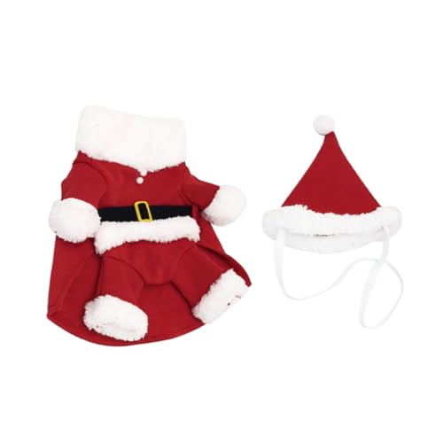 HANABASS Weihnachtskostüm für Haustiere Rot Weiß Festliches mit Weichem Bequem und Leicht Anzuziehen Für Kleine und Mittlere Hunde Geeignet HANABASS Weihnachtskostüm für Haustiere Rot Weiß Festliches mit Weichem Bequem und Leicht Anzuziehen Für Kleine und Mittlere Hunde Geeignet von HANABASS