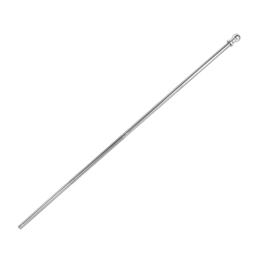 HANABASS rotierender Fahnenmast schwenken Fahnenmast-Kit für die Veranda im Freien Code Fahnenmasten Hochleistungs -Flaggenmast Wandflaggmast Aluminiumflagge Rostfreier Silber von HANABASS
