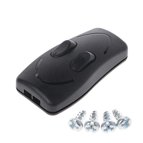 HANBOLI Wasserdichter Magnetschalter, Lampe Doppelsteuerschalter CE Stehleuchte Tischlampe Druckknopfschalter Zweiwege Schwarz von HANBOLI