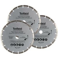 Toolland - diamant-trennscheiben-set - 230 mm - segmentiert - 3-tlg. von TOOLLAND