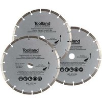 Diamant-trennscheiben-set - 230 mm - segmentiert - 3-tlg. von Perel