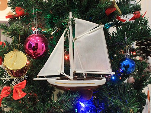 Hampton Nautical Columbia Segelboot Weihnachtsbaumschmuck 22,9 cm – dekoratives Modell Boot – nautische Weihnachtsbaumdekoration Hampton Nautical Columbia Segelboot Weihnachtsbaumschmuck 22,9 cm – dekoratives Modell Boot – nautische Weihnachtsbaumdekoration von HANDCRAFTED NAUTICAL DÉCOR