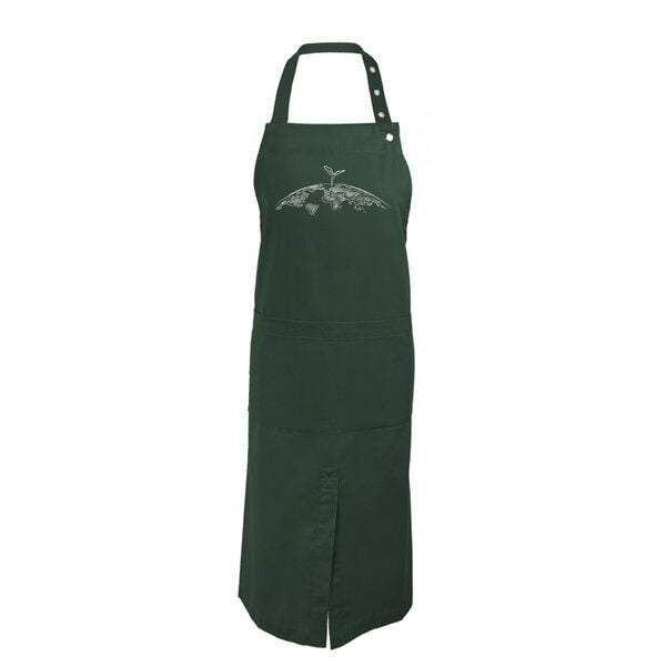 HANDGEDRUCKT "Erde" Gartenschürze mit Schlitz aus zertifizierter Bio Baumwolle HANDGEDRUCKT "Erde" Gartenschürze mit Schlitz aus zertifizierter Bio Baumwolle von HANDGEDRUCKT
