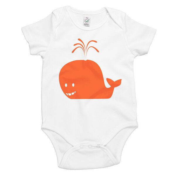 HANDGEDRUCKT "Wal" Baby Body HANDGEDRUCKT "Wal" Baby Body von HANDGEDRUCKT