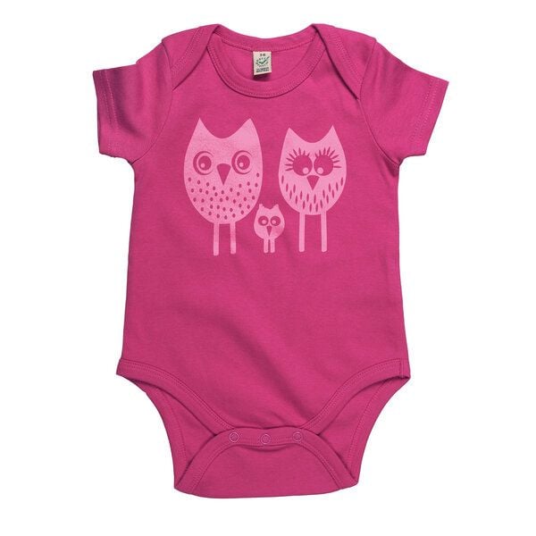 HANDGEDRUCKT "drei Eulen" Baby Body von HANDGEDRUCKT