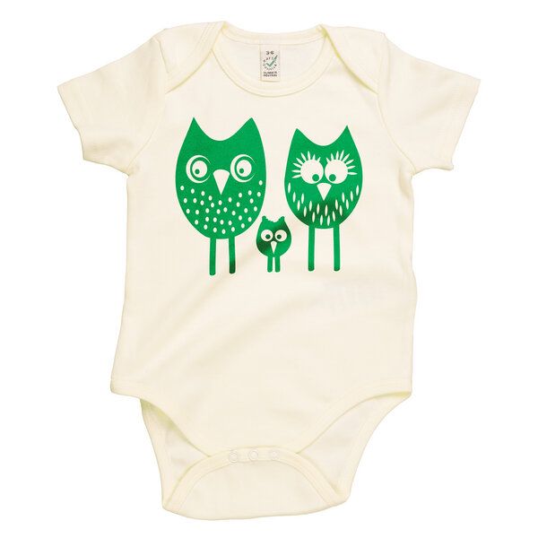 HANDGEDRUCKT "drei Eulen" Baby Body HANDGEDRUCKT "drei Eulen" Baby Body von HANDGEDRUCKT