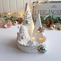 Weihnachtsdeko, Weihnachts Countdown, Beton Raysin Deko, Adventkranz Schale, Weihnachtskalender, Tannen Lichter/Wohn Tisch Deko von HANDGEMACHTvonTHELKA
