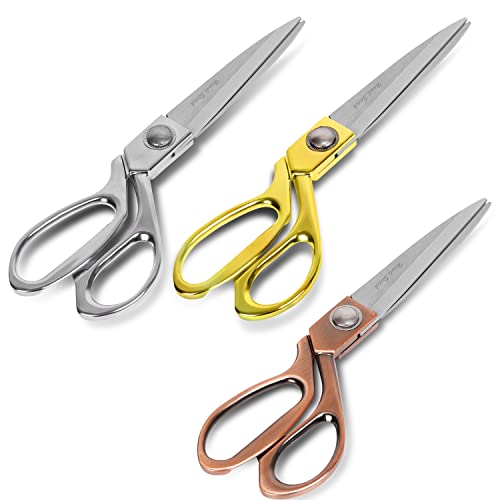 Handi Stitch 3er Pack Schneiderschere Stoffschere Profi Scheren Set - Robuste 20 cm Edelstahl Stoffschere Nähen Zubehör - Ideal zum Schneiden, Ändern & Nähen von Stoff, Kleidung, Leder & Denim von HANDI STITCH