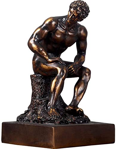 HANDIYA Skulptur Handwerkliche Menschen Statue Die Denker-Skulptur Rodin Art Skulptur Mann Statue Cold Cast Bronzestatue des Denker Büro Dekoration Handwerk von HANDIYA