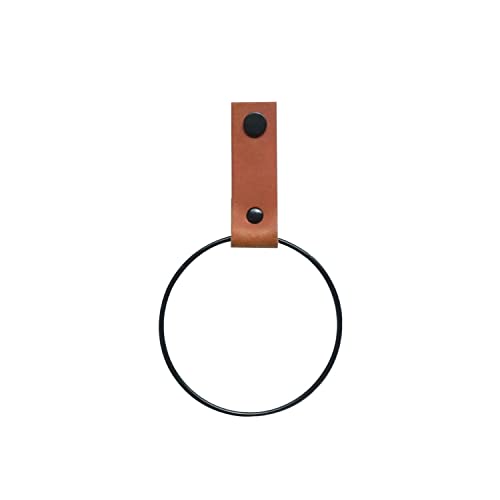 HANDLES and more Handtuchring Handtuchhalter Leder Grösse S Cognac von HANDLES and more
