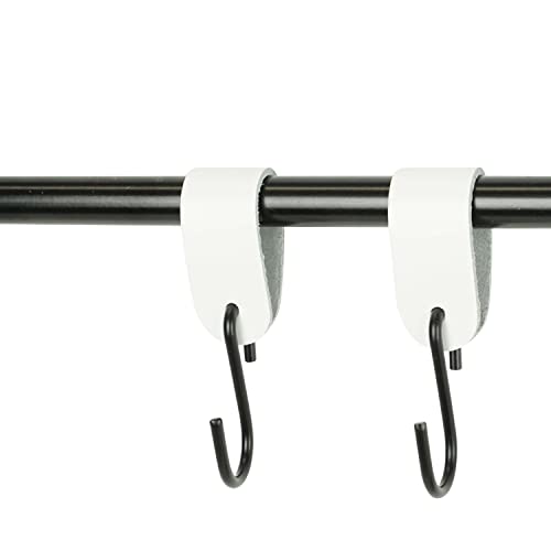 HANDLES and more S-Kleiderhaken Leder Aufhänger Grösse S 2er Set weiß HANDLES and more S-Kleiderhaken Leder Aufhänger Grösse S 2er Set weiß von HANDLES and more