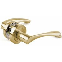 Alfa Dyser - Aluminiumgriff mit Rosette, 50 mm gebogener mattgoldener Griff Alfa Dyser - Aluminiumgriff mit Rosette, 50 mm gebogener mattgoldener Griff von ALFA DYSER
