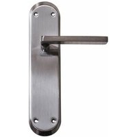 Handlock - Gerader Handlelock-Griff aus Zamak mit breiter mattverchromter Platte von HANDLOCK