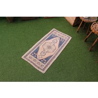 Vintage Oushak Kleiner Teppich, Fußmatte, Dekorative Fußmatte 6, 5 X 10 M, Teppich Home Office Decor Kleiner Code Y55 von HANDMADEARTSCARPET