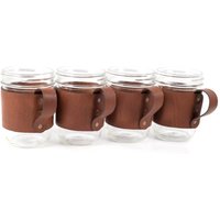 Leder Einmachglas Griff Für Weithals Pint Glas Ball/Kerr Set Mit 4, 6, 8, 10 Oder 12 Griffen von HANDandHIDE