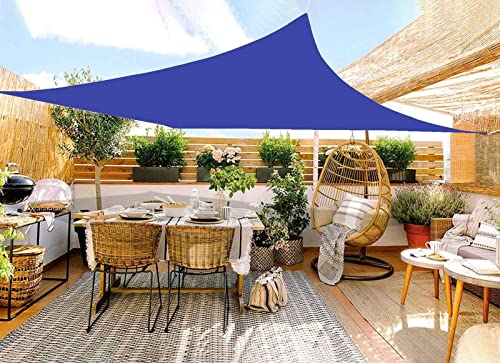 Sonnensegel Rechteckige Sonnensegel-Markise, Wasserdicht, Winddicht, UV-Schutz, Geeignet for Terrasse, Garten, Terrasse, Außenbereich (Color : Blue, Size : 3x5m) von HANFEN