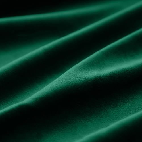 HANGEENGS 1 Stück Grün Samt Vorhänge,Verdunklungsvorhang Blickdicht Samtvorhänge Mit Ösen Für Wohnzimmer Thermogardine Verdunkelungsgardinen Für Gardinen,Blackish Green,152x160 cm(BxH) von HANGEENGS