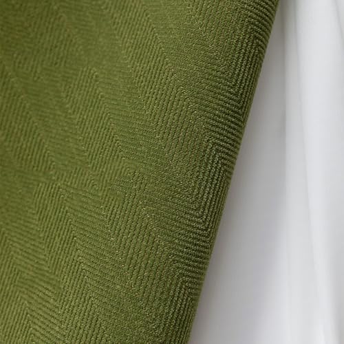 HANGEENGS 1 Stück Grün Samt Vorhänge,Verdunklungsvorhang Blickdicht Samtvorhänge Mit Ösen Für Wohnzimmer Thermogardine Verdunkelungsgardinen Für Gardinen,Chenille Green,130x215 cm(BxH) von HANGEENGS
