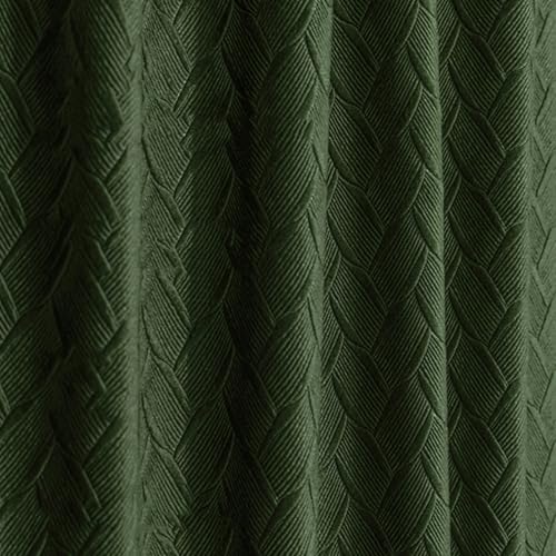 HANGEENGS 1 Stück Grün Samt Vorhänge,Verdunklungsvorhang Blickdicht Samtvorhänge Mit Ösen Für Wohnzimmer Thermogardine Verdunkelungsgardinen Für Gardinen,Dark Green,265x145 cm(BxH) von HANGEENGS