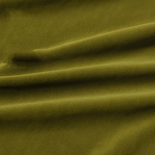 HANGEENGS 1 Stück Grün Samt Vorhänge,Verdunklungsvorhang Blickdicht Samtvorhänge Mit Ösen Für Wohnzimmer Thermogardine Verdunkelungsgardinen Für Gardinen,Fairy Green,255x140 cm(BxH) von HANGEENGS