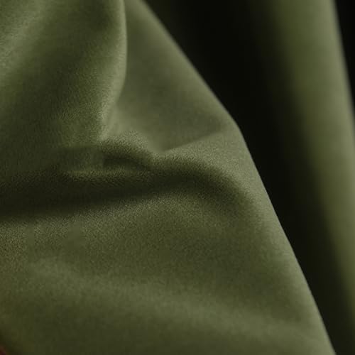 HANGEENGS 1 Stück Grün Samt Vorhänge,Verdunklungsvorhang Blickdicht Samtvorhänge Mit Ösen Für Wohnzimmer Thermogardine Verdunkelungsgardinen Für Gardinen,Forest Green B,85x90 cm(BxH) von HANGEENGS