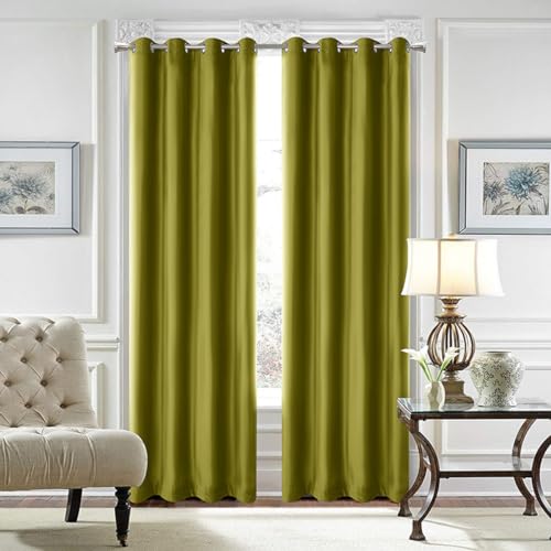HANGEENGS Samtvorhang Ösen,Blickdichte Vorhänge Samt Für Deko Schlafzimmer Wohnzimmer,Wunderschön Weich Verdunkelung Verdunkelnd Samt Gardinen,Green,132cm x 214cm von HANGEENGS