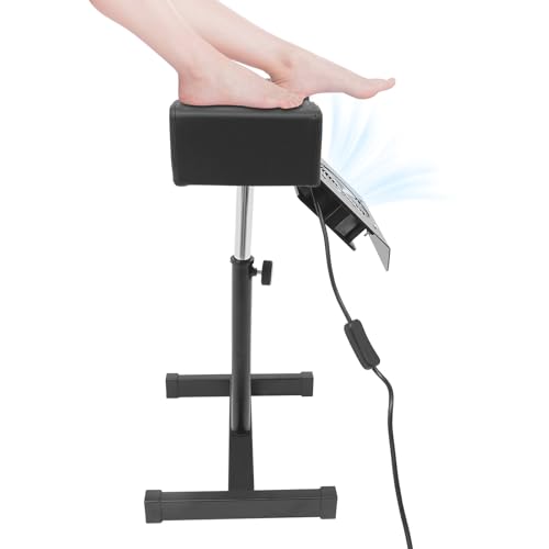 HANGKAI Pediküre Hocker Stuhl 10kg Tragfähigkeit mit Staubauffangbeutel & Absaugung Nagelstuhl Höhenverstellbar 48-68cm Mobile Fußpflegestuhl für Heim Salon Spa Massage Nagelstudio von HANGKAI