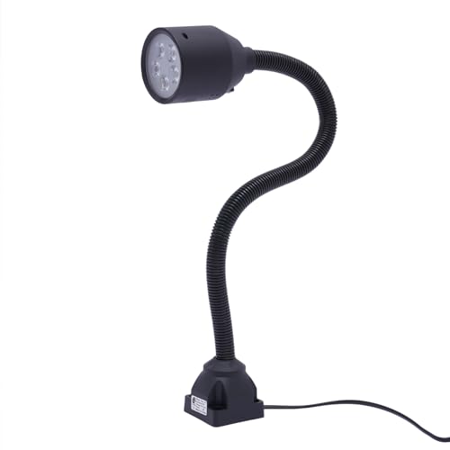 Led Arbeitsleuchte Schwanenhalst 5W LED Drehmaschine Lampe mit Festem Sockel CNC-Werkzeugmaschinenleuchte für Drehmaschine Cnc-Fräsbohrmaschine Nähmaschine Industrielle von HANGKAI