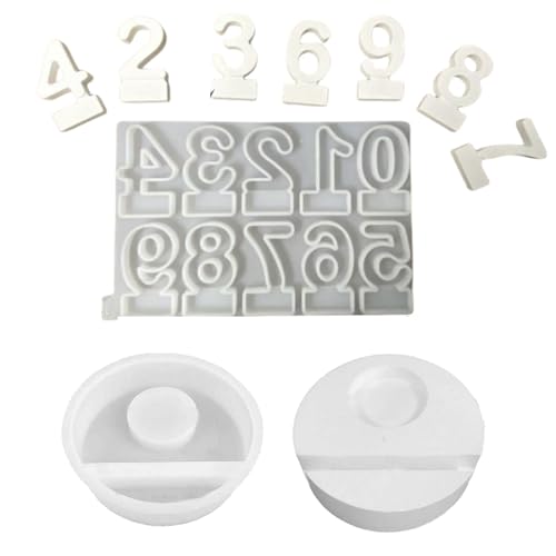 HANGSU Silikonformen, Zahlenkerzenhalter, Harze, Kerzenhalter, Silikonformen, Gießformen, DIY, Beton, Epoxidharze, Formen, Dekorationen HANGSU Silikonformen, Zahlenkerzenhalter, Harze, Kerzenhalter, Silikonformen, Gießformen, DIY, Beton, Epoxidharze, Formen, Dekorationen von Hangsu