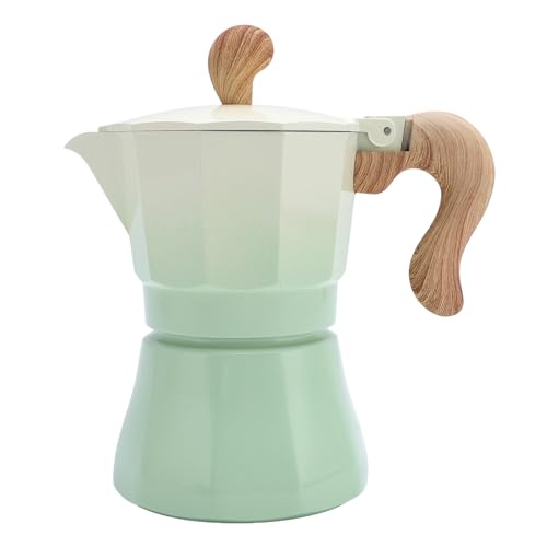 150 ml Kaffeemaschine Kaffeemaschine Hochwärme -Leitfähigkeit bequemer kompaktes Design -Aluminiumlegierung (Gradientengrün) von HANHEFLY
