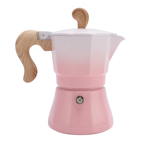 150 ml Kaffeemaschine Kaffeemaschine Hochwärme -Leitfähigkeit bequemer kompaktes Design -Aluminiumlegierung (Gradientenrosa) von HANHEFLY