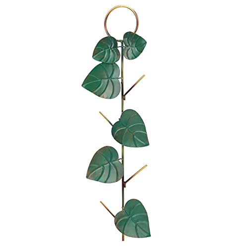 Bird Feeder Metal Hummingbird Hanging Green Blätter Hofdekoration 45 cm tragbarer robuster Outdoor von HANHEFLY